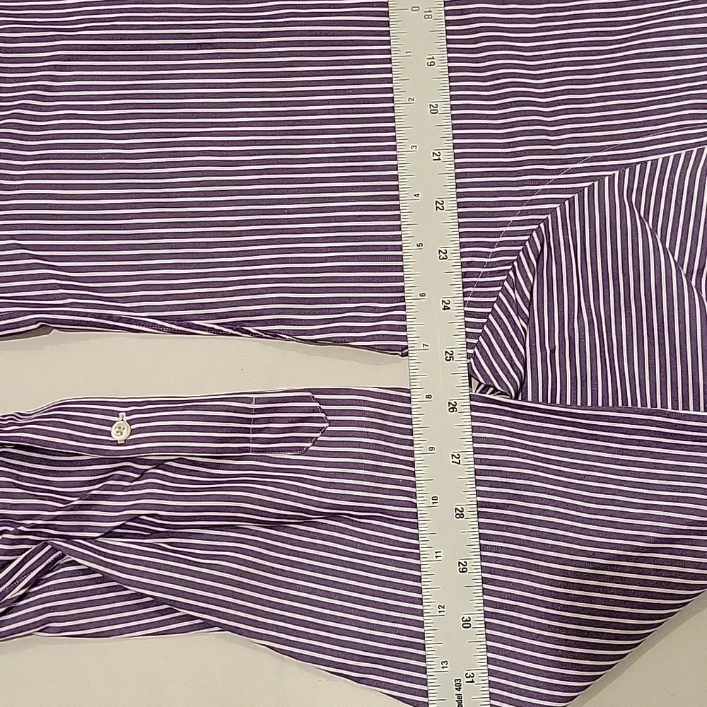 Polo by Ralph Lauren Curham Classic Fit, Men's Purple with White Stripes 16.5-36
